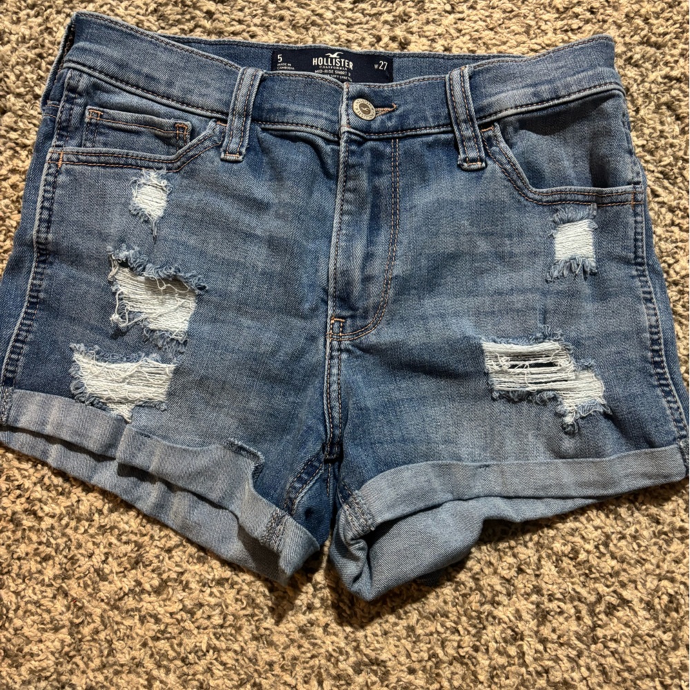 Hollister Light Blue Denim Shorts